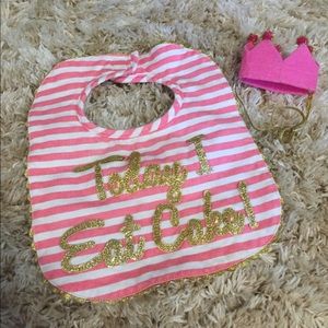 Birthday bib and crown